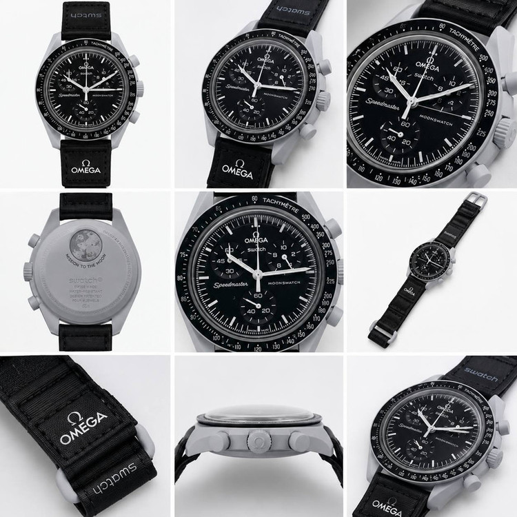 ساعت مچی عقربه ای زنانه و مردانه مدل Moon Swatch Mission to sun